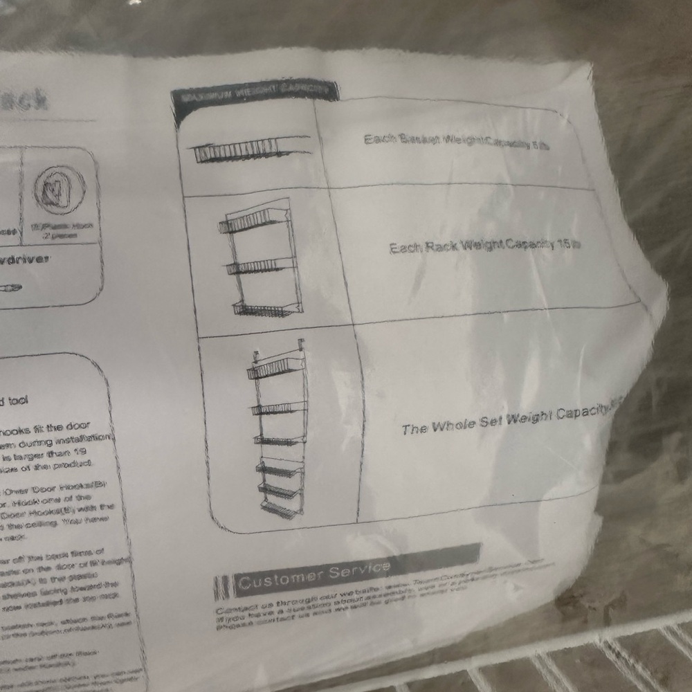Over-the-Door White Storage Rack - Picture 5 of 5